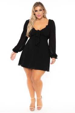Plus Size Serena Chiffon Dress - Black 6 Plus Size Serena Chiffon Dress - Black -Kitchensuppliesdeal curvy sense dresses plus size serena chiffon dress black 30240825639009