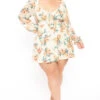 Plus Size Serena Chiffon Floral Dress - Ivory -Kitchensuppliesdeal curvy sense dresses plus size serena chiffon floral dress ivory 31383847043169