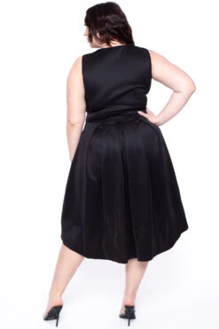 Solid Plus Size Sleeveless Diva High-Low Dress - Black 4 Solid Plus Size Sleeveless Diva High-Low Dress - Black -Kitchensuppliesdeal curvy sense dresses plus size sleeveless diva high low dress black 29266839011425