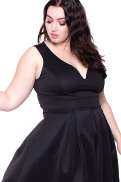 Solid Plus Size Sleeveless Diva High-Low Dress - Black 5 Solid Plus Size Sleeveless Diva High-Low Dress - Black -Kitchensuppliesdeal curvy sense dresses plus size sleeveless diva high low dress black 29266839076961