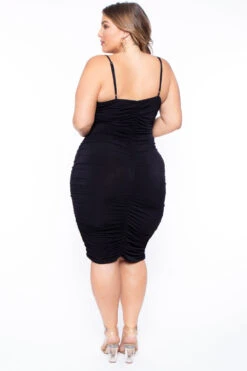 Plus Size Sleeveless Ruched Dress - Black 4 Plus Size Sleeveless Ruched Dress - Black -Kitchensuppliesdeal curvy sense dresses plus size sleeveless ruched dress black 29590499819617