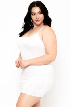 Plus Size Slip Dress - Ivory -Kitchensuppliesdeal curvy sense dresses plus size slip dress ivory 29267654738017