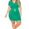 Plus Size Sporty Varsity Stripe Hoodie Dress - Green 1 Plus Size Sporty Varsity Stripe Hoodie Dress - Green -Kitchensuppliesdeal curvy sense dresses plus size sporty varsity stripe hoodie dress green 30453330640993