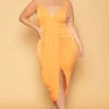 Plus Size Sunkissed Slinky Bodycon Dress - Orange 1 Plus Size Sunkissed Slinky Bodycon Dress - Orange -Kitchensuppliesdeal curvy sense dresses plus size sunkissed slinky bodycon dress orange 29709009223777