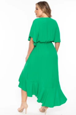 Bluebell Plus Size Tati Surplice Ruffle Dress - Green 6 Bluebell Plus Size Tati Surplice Ruffle Dress - Green -Kitchensuppliesdeal curvy sense dresses plus size tati surplice ruffle dress green 29254741360737