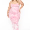 Plus Size Tie Dye Cami Maxi Dress- Mauve 2 Plus Size Tie Dye Cami Maxi Dress- Mauve -Kitchensuppliesdeal curvy sense dresses plus size tie dye cami maxi dress mauve 32290718122081