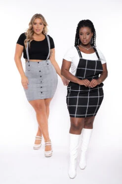 Plus Size Total Betty Overall Dress - Gray -Kitchensuppliesdeal curvy sense dresses plus size total betty overall dress gray 29439527288929