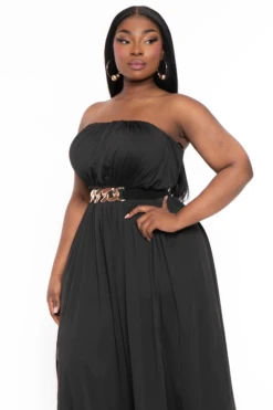 Plus Size Venezia Double Slit Maxi Dress - Black 5 Plus Size Venezia Double Slit Maxi Dress - Black -Kitchensuppliesdeal curvy sense dresses plus size venesia double slit maxi dress navy 32125496623201