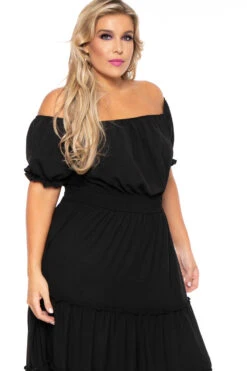 Plus Size Vivien Off The Shoulder Maxi Dress - Black 4 Plus Size Vivien Off The Shoulder Maxi Dress - Black -Kitchensuppliesdeal curvy sense dresses plus size vivien off the shoulder maxi dress black 30191236317281