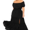 Plus Size Vivien Off The Shoulder Maxi Dress - Black -Kitchensuppliesdeal curvy sense dresses plus size vivien off the shoulder maxi dress black 30191251751009