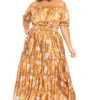 Plus Size Vivien Off The Shoulder Maxi Dress - Copper -Kitchensuppliesdeal curvy sense dresses plus size vivien off the shoulder maxi dress copper 30191105671265