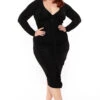 Plus Size Yaretzi Slinky Dress - Black -Kitchensuppliesdeal curvy sense dresses plus size yaretzi slinky dress black 30593400340577