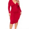 Plus Size Yaretzi Slinky Dress - Red 1 Plus Size Yaretzi Slinky Dress - Red -Kitchensuppliesdeal curvy sense dresses plus size yaretzi slinky dress red 31541927903329