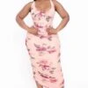 Plus Size Yerisbeth Floral Mesh Dress - Mauve 2 Plus Size Yerisbeth Floral Mesh Dress - Mauve -Kitchensuppliesdeal curvy sense dresses plus size yerisbeth floral mesh dress mauve 32100755177569