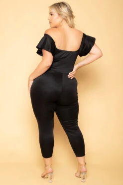 Plus Size Alice Off The Shoulder Jumpsuit - Black 4 Plus Size Alice Off The Shoulder Jumpsuit - Black -Kitchensuppliesdeal curvy sense jumpsuits and rompers plus size alice off the shoulder jumpsuit black 29888312442977