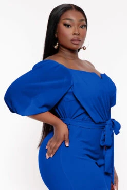 Plus Size Aryana Cross Over Romper - Blue 4 Plus Size Aryana Cross Over Romper - Blue -Kitchensuppliesdeal curvy sense jumpsuits and rompers plus size aryana cross over romper blue 31918435696737