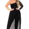 Plus Size Baylin Overlay Jumpsuit- Black -Kitchensuppliesdeal curvy sense jumpsuits and rompers plus size baylin overlay jumpsuit black 30074563625057