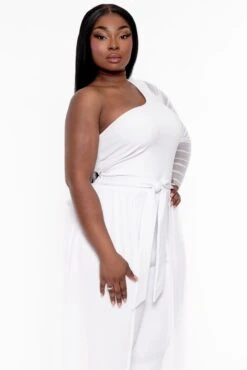 Plus Size Baylin Overlay Jumpsuit- White 6 Plus Size Baylin Overlay Jumpsuit- White -Kitchensuppliesdeal curvy sense jumpsuits and rompers plus size baylin overlay jumpsuit white 31999882821729