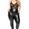 Plus Size Cami Lace Top Jumpsuit - Black -Kitchensuppliesdeal curvy sense jumpsuits and rompers plus size cami lace top jumpsuit black 30698961109089