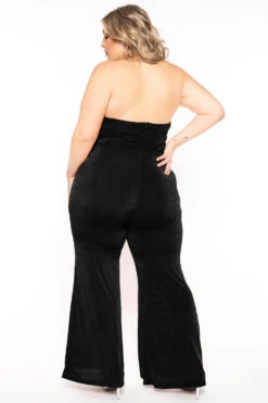 Plus Size Cross Front Flower Jumpsuit - Black 4 Plus Size Cross Front Flower Jumpsuit - Black -Kitchensuppliesdeal curvy sense jumpsuits and rompers plus size cross front flower jumpsuit black 31577416138849