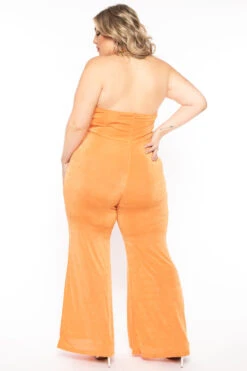 Plus Size Cross Front Flower Jumpsuit - Orange 5 Plus Size Cross Front Flower Jumpsuit - Orange -Kitchensuppliesdeal curvy sense jumpsuits and rompers plus size cross front flower jumpsuit orange 31475467780193