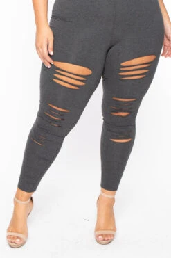 Plus Size Destroyed Catsuit Jumpsuit - Charcoal -Kitchensuppliesdeal curvy sense jumpsuits and rompers plus size destroyed catsuit jumpsuit charcoal 29707216715873