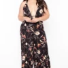 Bluebell Plus Size Floral Wide Leg Jumpsuit - Black -Kitchensuppliesdeal curvy sense jumpsuits and rompers plus size floral wide leg jumpsuit black 29589040037985