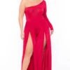 Plus Size Gianna M-Slit Jumpsuit- Red 1 Plus Size Gianna M-Slit Jumpsuit- Red -Kitchensuppliesdeal curvy sense jumpsuits and rompers plus size gianna m slit jumpsuit red 29258568302689