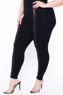 Plus Size Grommet Lace Up Jumpsuit - Black 6 Plus Size Grommet Lace Up Jumpsuit - Black -Kitchensuppliesdeal curvy sense jumpsuits and rompers plus size grommet lace up jumpsuit black 29591704141921