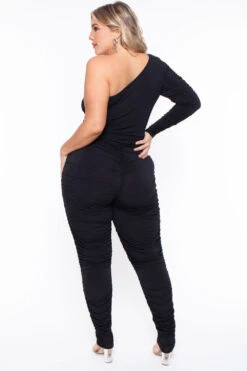 Plus Size Jaelyn Ruched Jumpsuit- Black 6 Plus Size Jaelyn Ruched Jumpsuit- Black -Kitchensuppliesdeal curvy sense jumpsuits and rompers plus size jaelyn ruched jumpsuit black 29592296226913