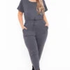 Plus Size Jessi Keyhole Jumpsuit - Charcoal 2 Plus Size Jessi Keyhole Jumpsuit - Charcoal -Kitchensuppliesdeal curvy sense jumpsuits and rompers plus size jessi keyhole jumpsuit charcoal 29587291504737