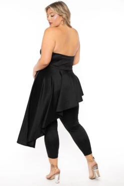 Plus Size Kelsey Cascading Ruffle Jumpsuit - Black -Kitchensuppliesdeal curvy sense jumpsuits and rompers plus size kelsey cascading ruffle jumpsuit black 30445947551841