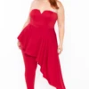 Plus Size Kelsey Cascading Ruffle Jumpsuit - Red -Kitchensuppliesdeal curvy sense jumpsuits and rompers plus size kelsey cascading ruffle jumpsuit red 29443282763873