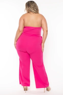 Plus Size Larisa Front Tie Jumpsuit- Fuchsia 5 Plus Size Larisa Front Tie Jumpsuit- Fuchsia -Kitchensuppliesdeal curvy sense jumpsuits and rompers plus size larisa front tie jumpsuit fuchsia 32075971526753