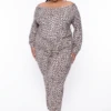Bluebell Plus Size Leopard One Shoulder Jumpsuit - Brown 2 Bluebell Plus Size Leopard One Shoulder Jumpsuit - Brown -Kitchensuppliesdeal curvy sense jumpsuits and rompers plus size leopard one shoulder jumpsuit brown 29442362703969
