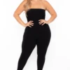 Plus Size Mauri Strapless Catsuit - Black 1 Plus Size Mauri Strapless Catsuit - Black -Kitchensuppliesdeal curvy sense jumpsuits and rompers plus size mauri strapless catsuit black 29443878158433