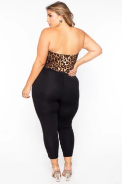 Plus Size Nova Leopard Top Jumpsuit - Black 4 Plus Size Nova Leopard Top Jumpsuit - Black -Kitchensuppliesdeal curvy sense jumpsuits and rompers plus size nova leopard top jumpsuit black 29708498272353