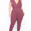 Plus Size Rosewood Cross Front Jumpsuit - Mauve 1 Plus Size Rosewood Cross Front Jumpsuit - Mauve -Kitchensuppliesdeal curvy sense jumpsuits and rompers plus size rosewood cross front jumpsuit mauve 29265626300513