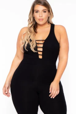 Plus Size Savanna Jumpsuit - Black -Kitchensuppliesdeal curvy sense jumpsuits and rompers plus size savanna jumpsuit black 29265126817889