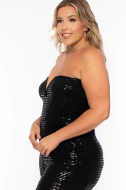 Plus Size Shantel Sequin Jumpsuit - Black 6 Plus Size Shantel Sequin Jumpsuit - Black -Kitchensuppliesdeal curvy sense jumpsuits and rompers plus size shantel sequin jumpsuit black 29259467194465
