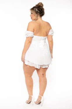 Plus Size Sweetheart Romper - Ivory 5 Plus Size Sweetheart Romper - Ivory -Kitchensuppliesdeal curvy sense jumpsuits and rompers plus size sweetheart romper ivory 31278048477281
