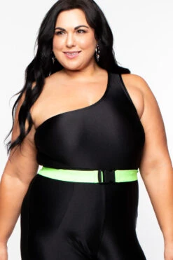 Plus Size Totally Rad Bodycon Romper - Black -Kitchensuppliesdeal curvy sense jumpsuits and rompers plus size totally rad bodycon romper black 29269610528865