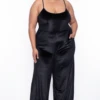 Plus Size Veronica Velour Catsuit - Black -Kitchensuppliesdeal curvy sense jumpsuits and rompers plus size veronica velour catsuit black 29256439562337
