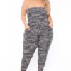 Plus Size Viviana Strapless Jumpsuit - Camo 2 Plus Size Viviana Strapless Jumpsuit - Camo -Kitchensuppliesdeal curvy sense jumpsuits and rompers plus size viviana strapless jumpsuit camo 29272094507105