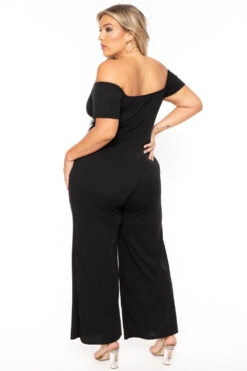 Plus Size Waist Snatcher Wide Leg Jumpsuit - Black 5 Plus Size Waist Snatcher Wide Leg Jumpsuit - Black -Kitchensuppliesdeal curvy sense jumpsuits and rompers plus size waist snatcher wide leg jumpsuit black 30103451861089