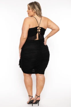 Plus Size Cami Top And Ruffle Skirt 2pc Matching Set - Black -Kitchensuppliesdeal curvy sense matching sets plus size cami and ruffle skirt 2pc matching set black 31921346936929