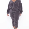 Plus Size Chenille Sweater And Jogger Set - Grey 1 Plus Size Chenille Sweater And Jogger Set - Grey -Kitchensuppliesdeal curvy sense matching sets plus size chenille sweater and jogger set grey 29881705365601
