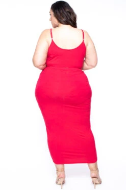 Plus Size Connie Crop Top & Skirt Set - Red 5 Plus Size Connie Crop Top & Skirt Set - Red -Kitchensuppliesdeal curvy sense matching sets plus size connie crop top skirt set red 29887773638753