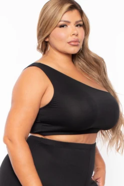 Plus Size Crop Top And Leggings Set - Black 4 Plus Size Crop Top And Leggings Set - Black -Kitchensuppliesdeal curvy sense matching sets plus size crop top and leggings set black 29704396177505