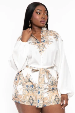Plus Size Darlene Boarder Print Matching Set -Gold 6 Plus Size Darlene Boarder Print Matching Set -Gold -Kitchensuppliesdeal curvy sense matching sets plus size darlene boarder print matching set gold 32107192680545